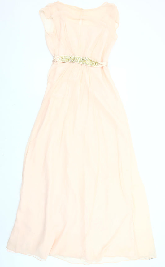 Coast Women's Beige Sequin Formal Dress UK 12