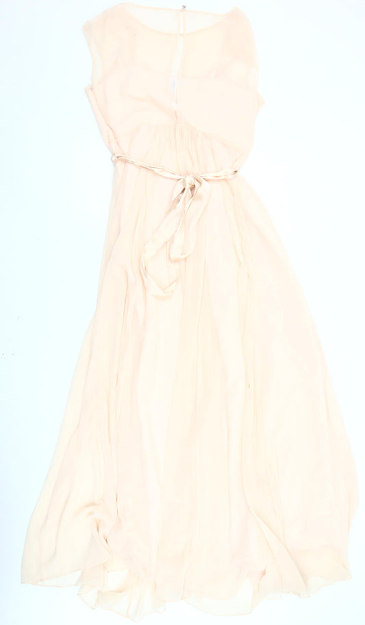 Coast Women's Beige Sequin Formal Dress UK 12