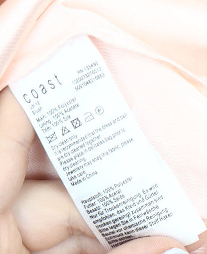 Coast Women's Beige Sequin Formal Dress UK 12