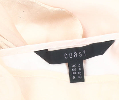 Coast Women's Beige Sequin Formal Dress UK 12