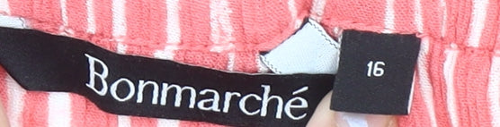 Bonmarché Women's Pink Striped Skirt, Size 16