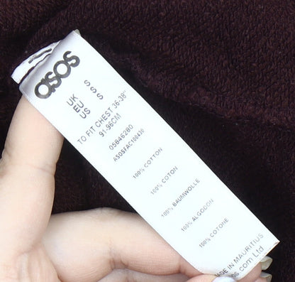 Mens UK Size S ASOS Red Full Zip Hoodie