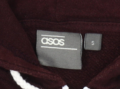 Mens UK Size S ASOS Red Full Zip Hoodie