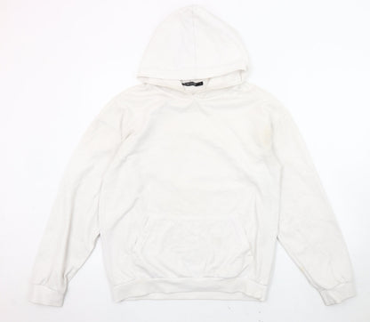 ISAWITFIRST Men's White Pullover Hoodie, Size S