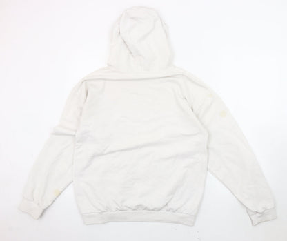 ISAWITFIRST Men's White Pullover Hoodie, Size S