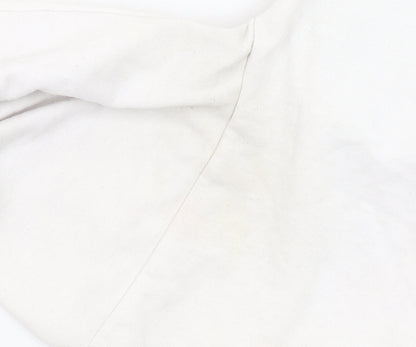 ISAWITFIRST Men's White Pullover Hoodie, Size S