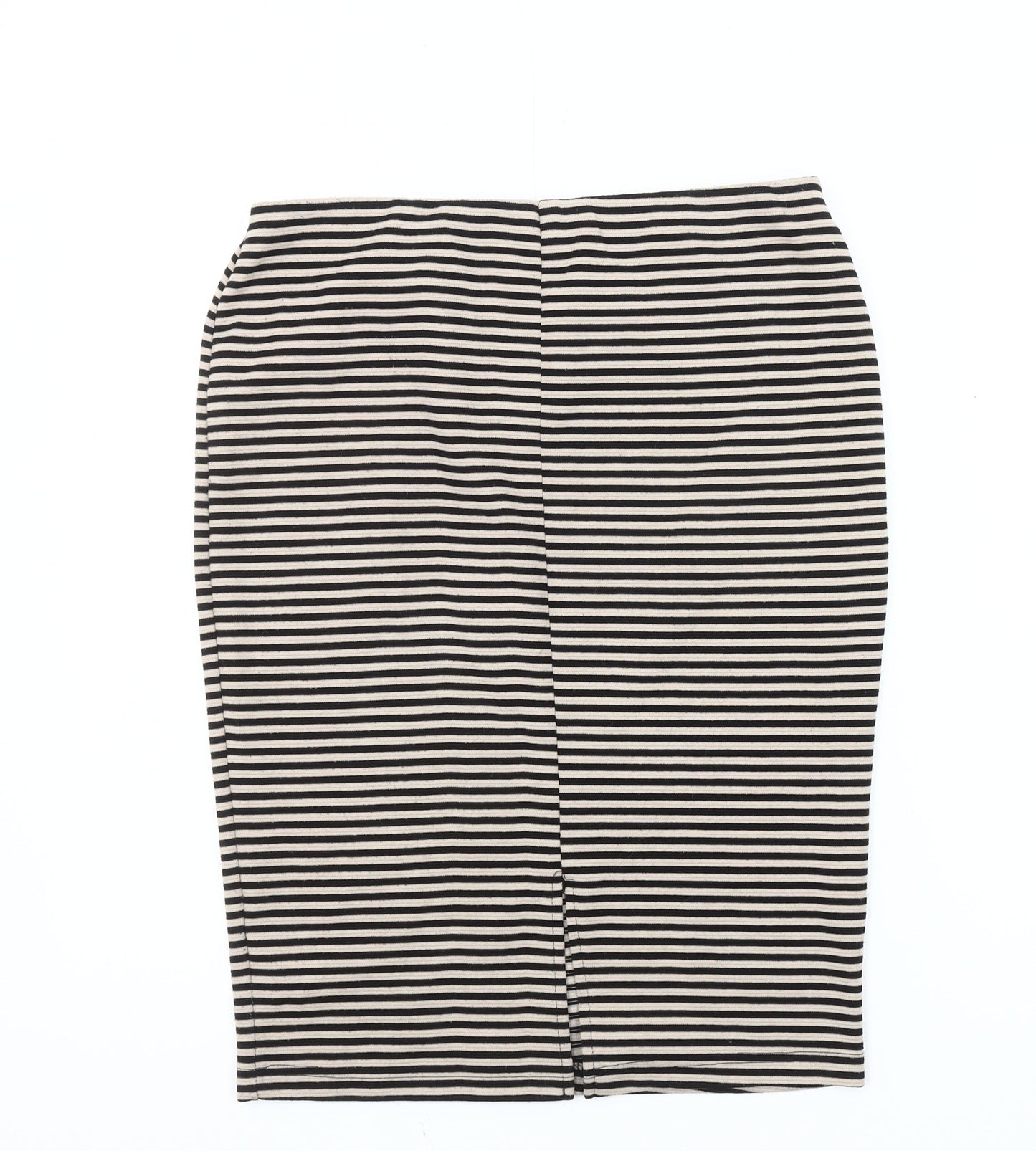 BHS Women’s Black Striped Pencil Skirt Size 12