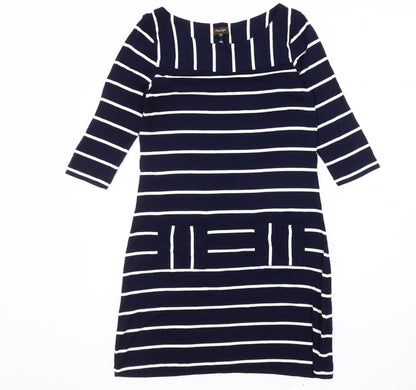 Phase Eight Women's Blue Striped Shift Dress, Size 12