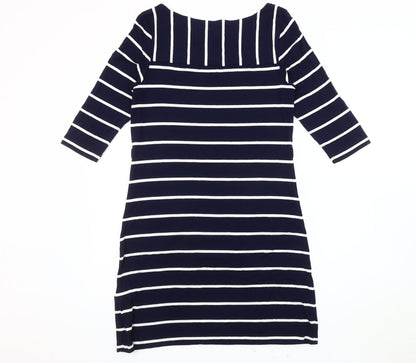 Phase Eight Women's Blue Striped Shift Dress, Size 12