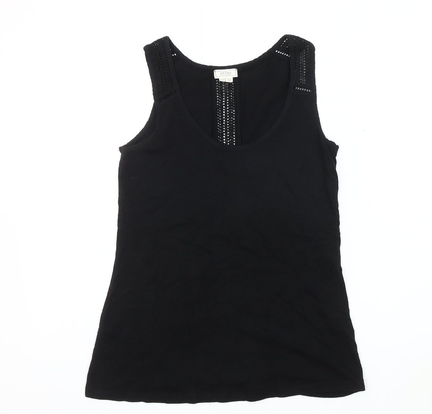 Womens UK Size 6 Fat Face Black Basic Tank