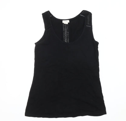 Womens UK Size 6 Fat Face Black Basic Tank
