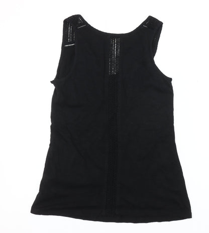 Womens UK Size 6 Fat Face Black Basic Tank