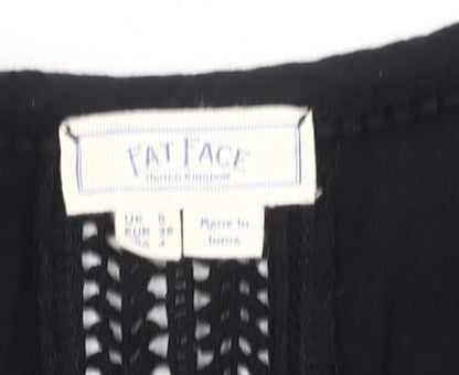 Womens UK Size 6 Fat Face Black Basic Tank