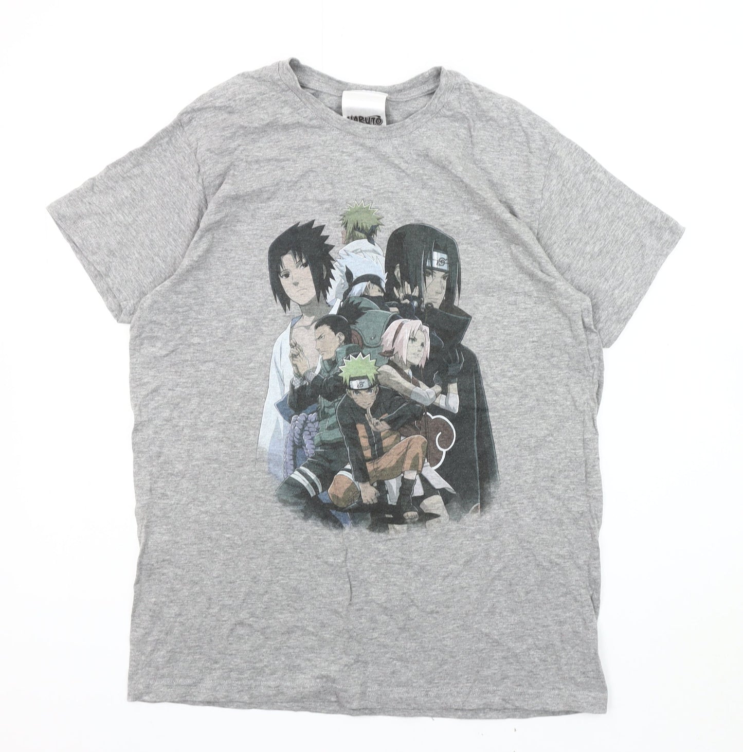 B&C Collection Naruto Shippuden Grey T-Shirt S Men