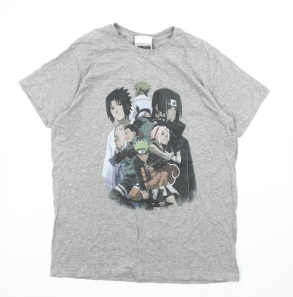 B&C Collection Naruto Shippuden Grey T-Shirt S Men