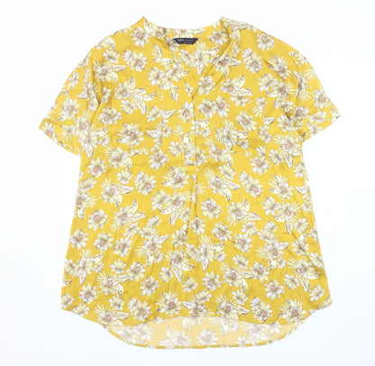 Womens UK Size 14 Marks and Spencer Yellow  Blouse