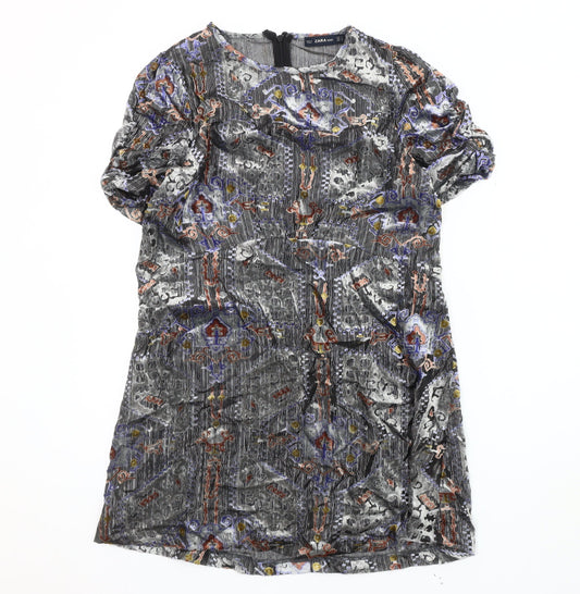 Zara Women's Multicoloured Short Dress Size 10
