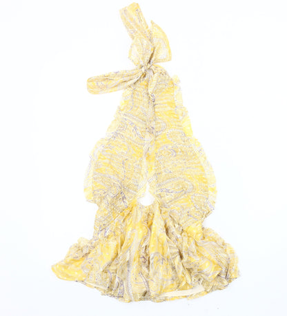 Womens UK Size 6 ASOS DESIGN Yellow Halter Blouse