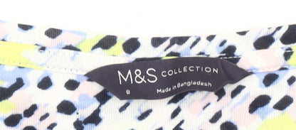 Womens UK Size 8 Marks and Spencer Multicoloured Basic T-Shirt