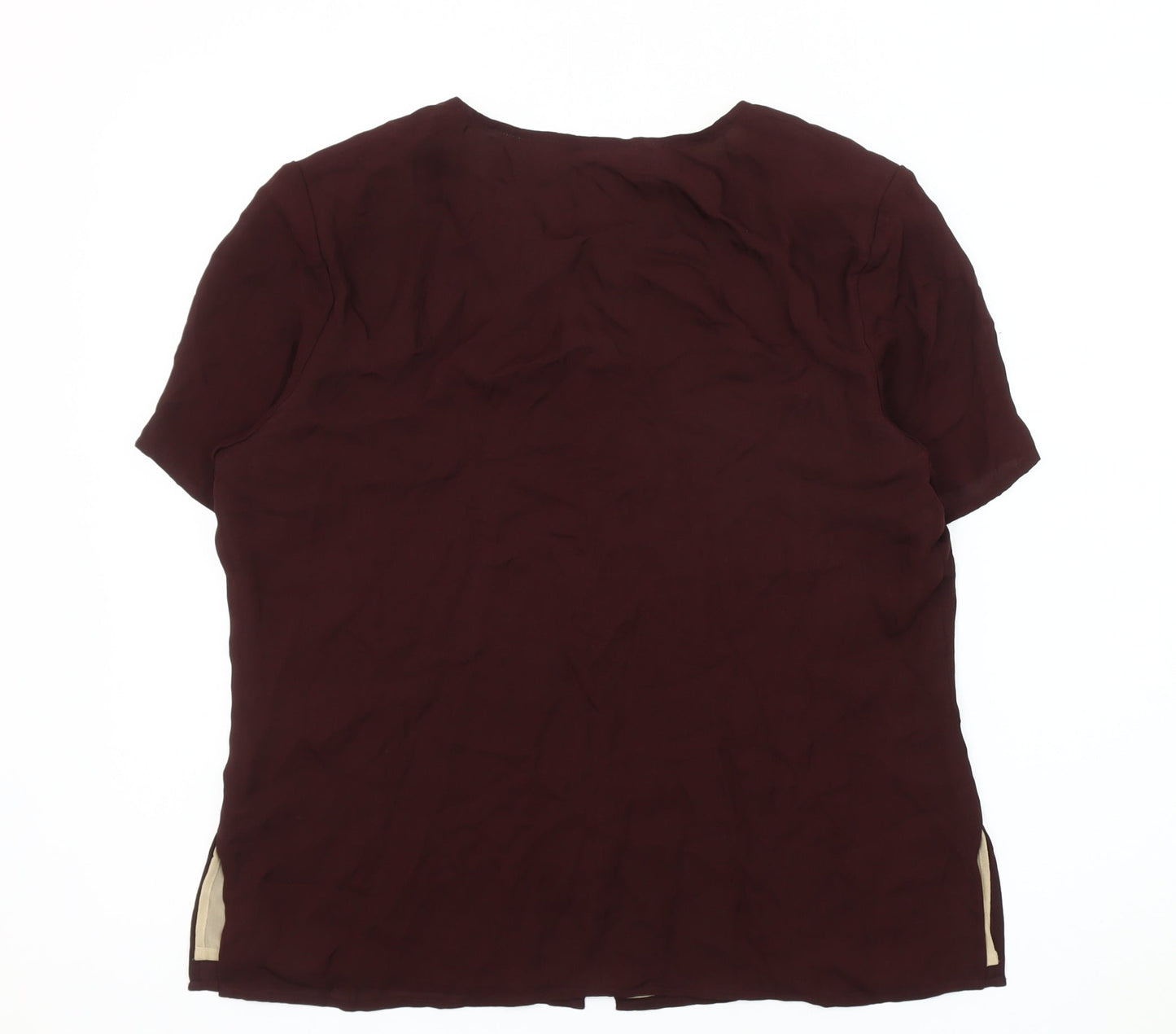 Womens UK Size 14 Country Casuals Red Basic Blouse