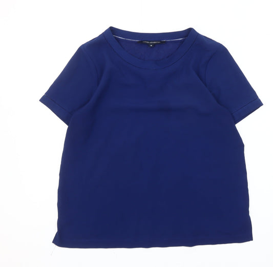 Womens UK Size M French Connection Blue Basic T-Shirt