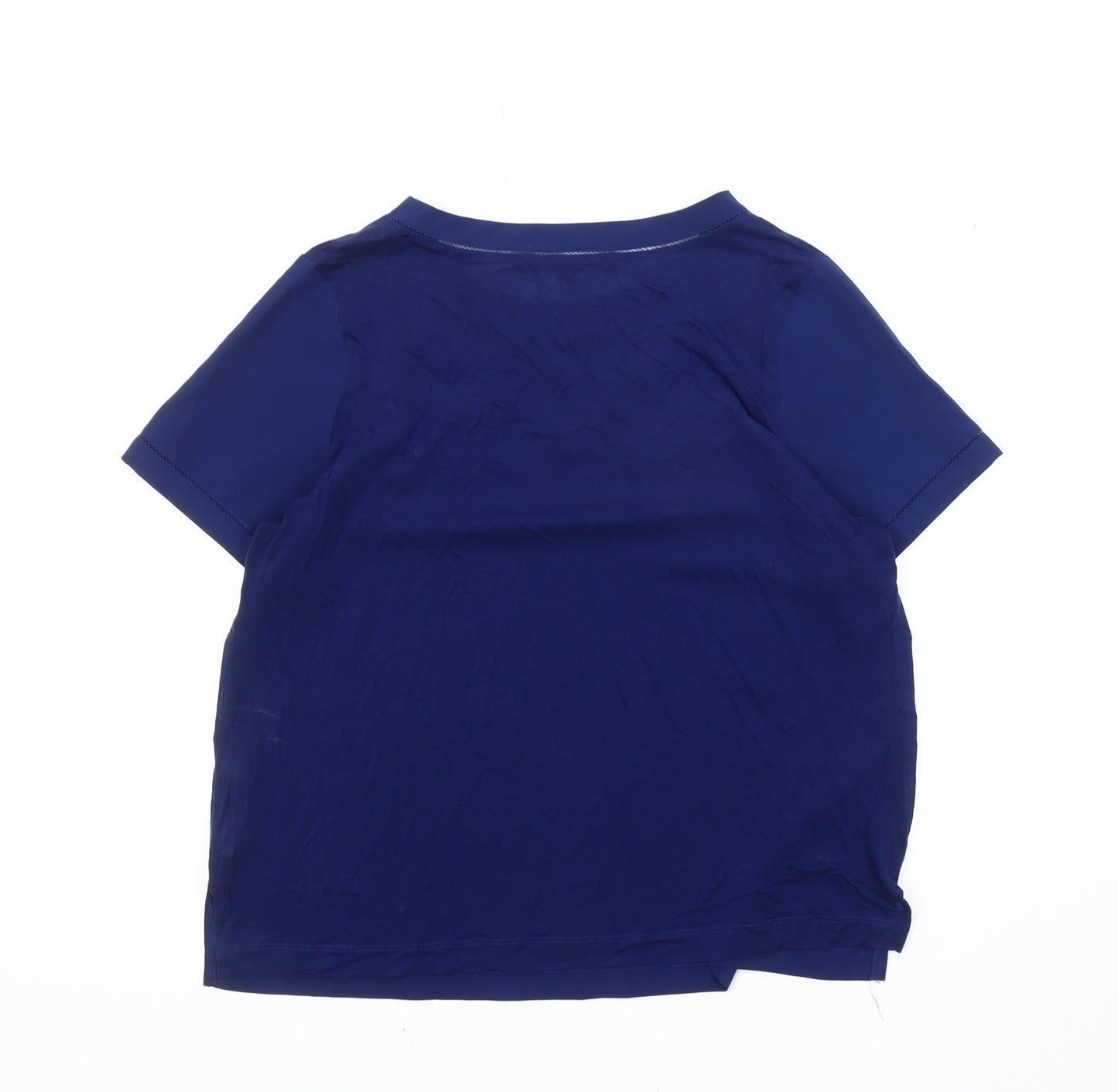 Womens UK Size M French Connection Blue Basic T-Shirt
