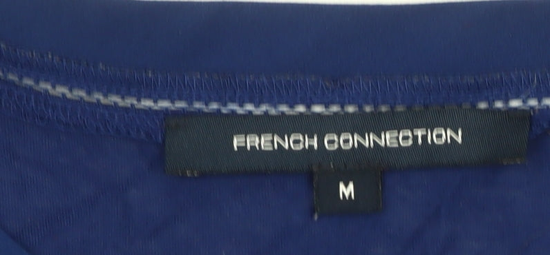 Womens UK Size M French Connection Blue Basic T-Shirt