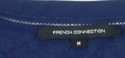 Womens UK Size M French Connection Blue Basic T-Shirt