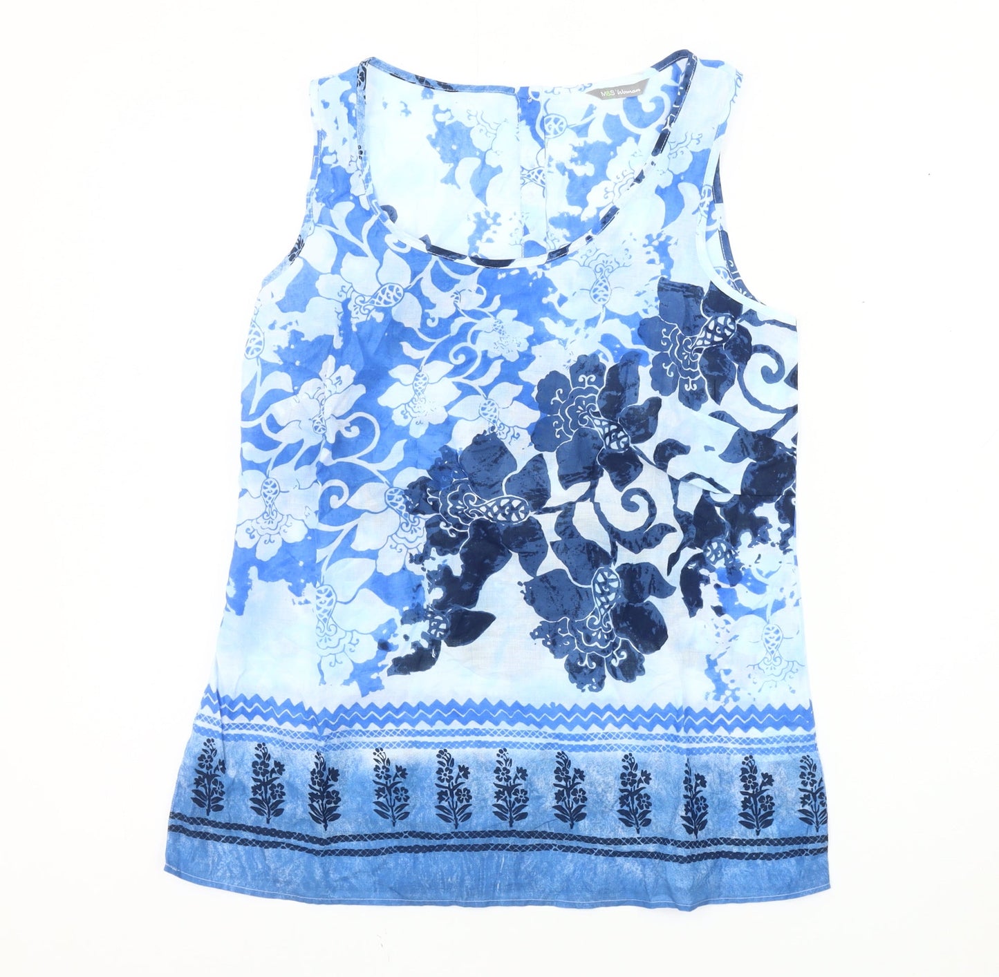 Womens UK Size 8 Marks and Spencer Blue  Tank