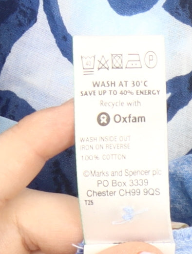 Womens UK Size 8 Marks and Spencer Blue  Tank