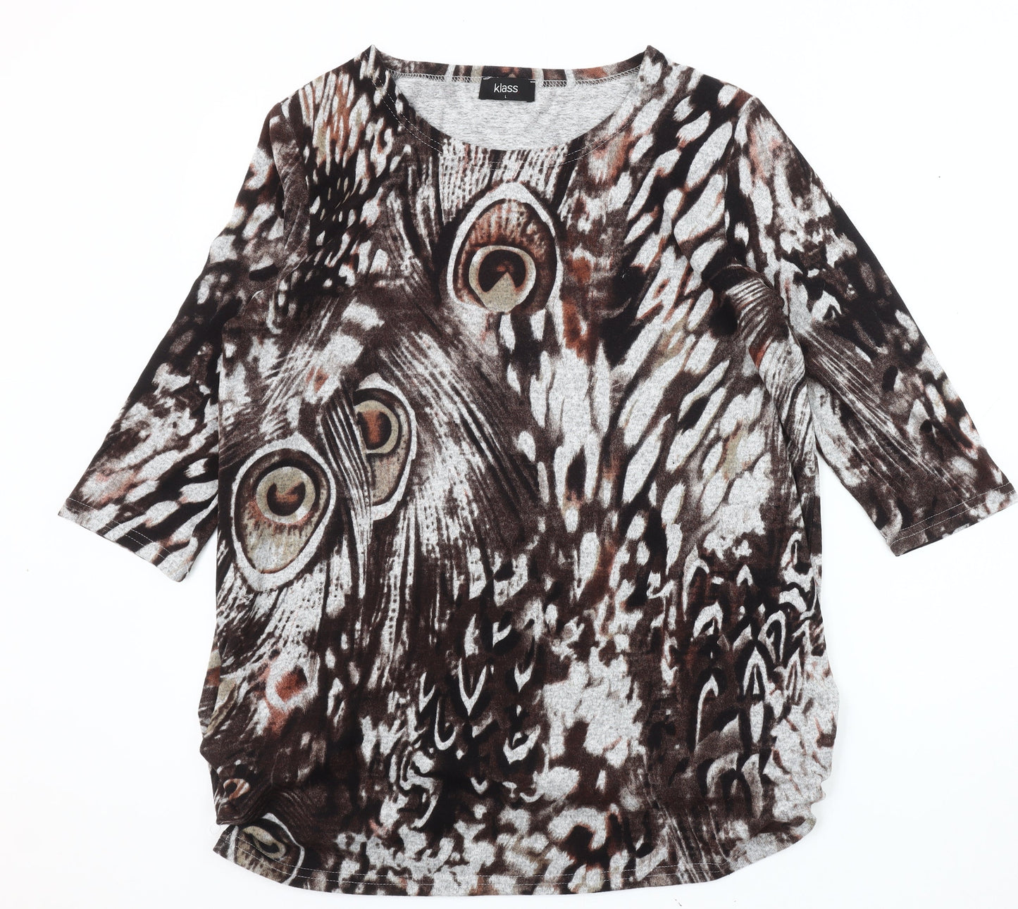 Womens UK Size L Klass Brown Tunic Jumper