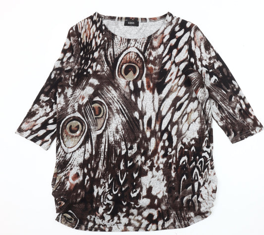 Womens UK Size L Klass Brown Tunic Jumper