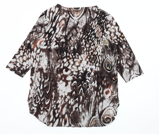 Womens UK Size L Klass Brown Tunic Jumper