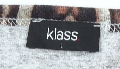 Womens UK Size L Klass Brown Tunic Jumper