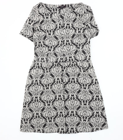 Therapy Women's Black White Dress Size 12 Geometric