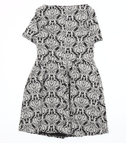 Therapy Women's Black White Dress Size 12 Geometric