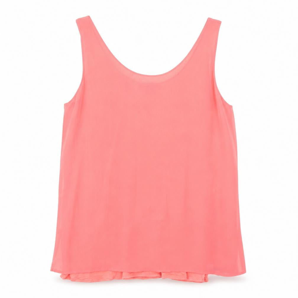 Womens UK Size 10 Mango Pink Basic Tank
