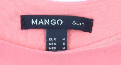 Womens UK Size 10 Mango Pink Basic Tank