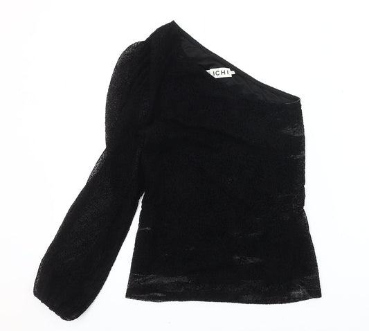 Womens UK Size XS ICHI Black  Blouse