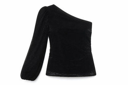 Womens UK Size XS ICHI Black  Blouse