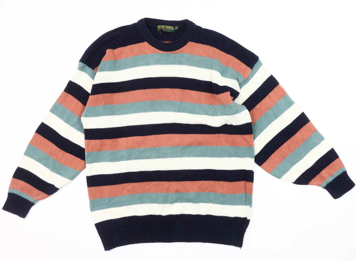 Country Trader Men's XL Multicoloured Striped Pullover