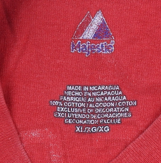 Majestic Men's Red XL Sports T-Shirt