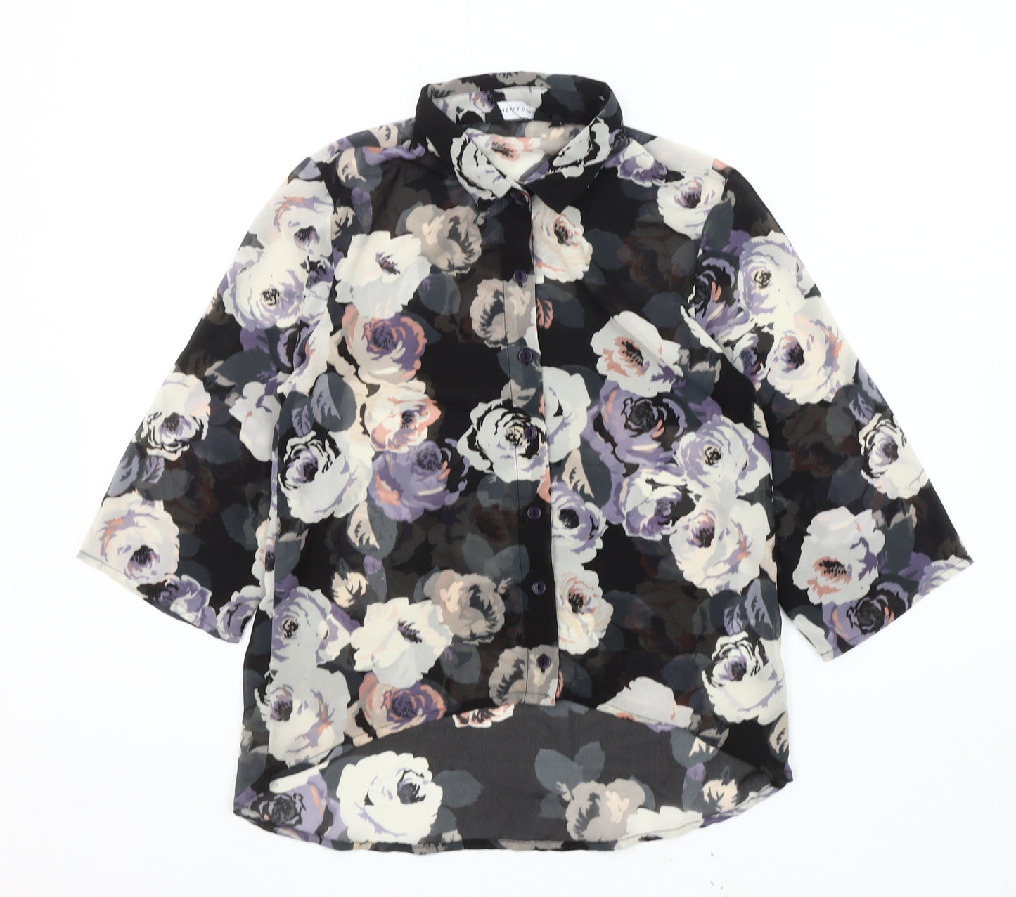 New Look Women's Multicoloured Floral Blouse, Size 10