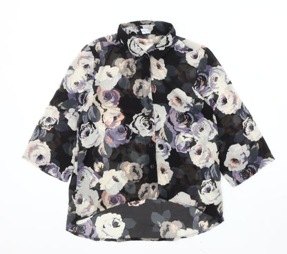 New Look Women's Multicoloured Floral Blouse, Size 10