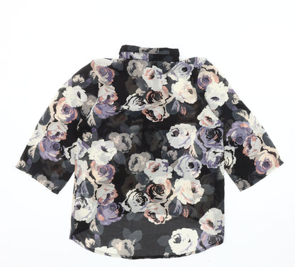 New Look Women's Multicoloured Floral Blouse, Size 10