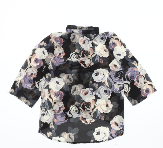 New Look Women's Multicoloured Floral Blouse, Size 10