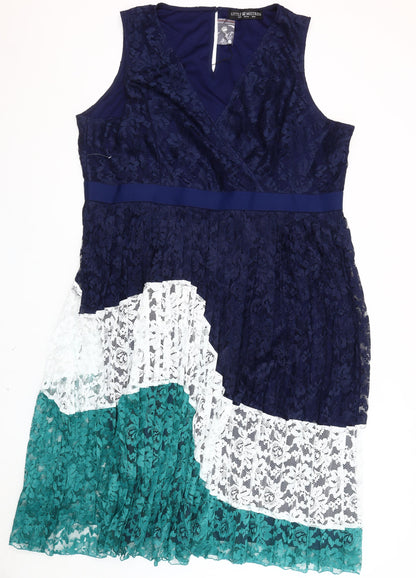 Little Mistress Women’s Multicoloured Lace Dress Size 26