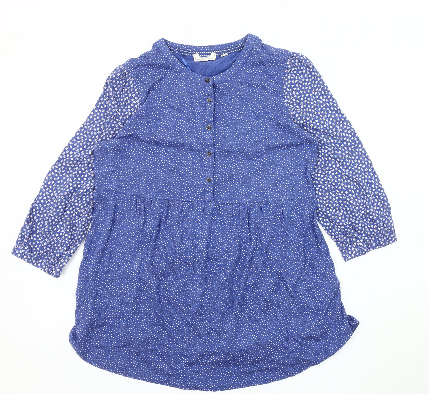 Womens UK Size 8 FatFace Blue Tunic Blouse