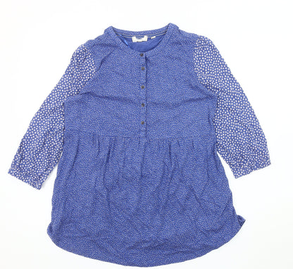 Womens UK Size 8 FatFace Blue Tunic Blouse