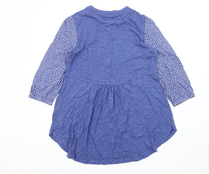 Womens UK Size 8 FatFace Blue Tunic Blouse